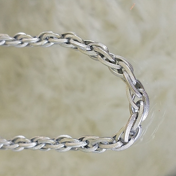 Jewelry - Vintage W. Germany silver tone metal twisted chain necklace